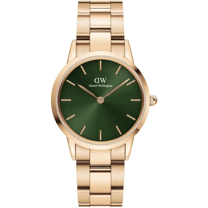 DANIEL WELLINGTON Iconic Link Emerald - DW00100420, Rose Gold case with Stainless Steel Bracelet