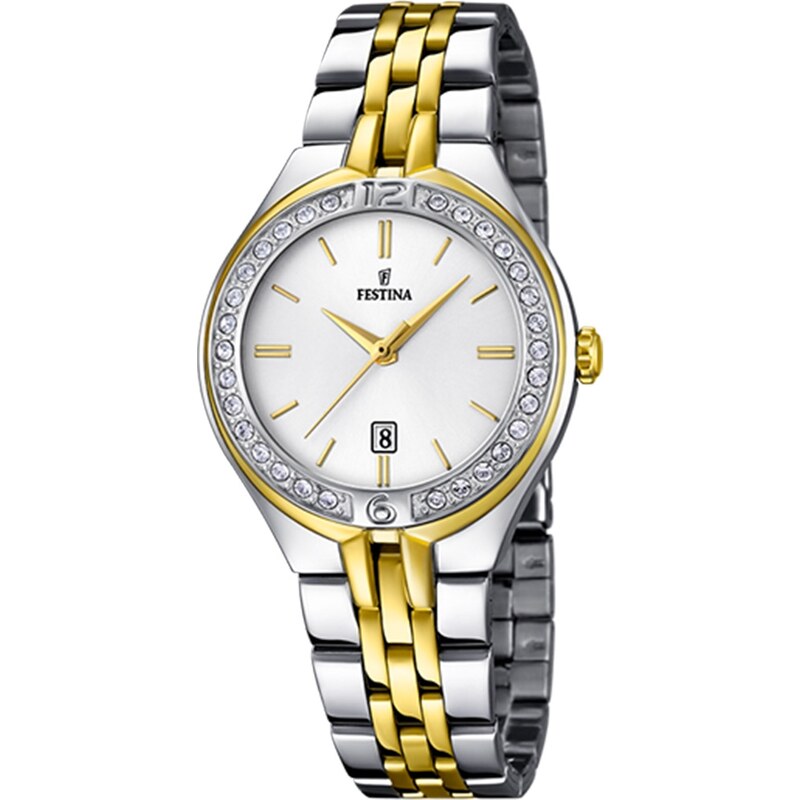 FESTINA Mademoiselle F16868/1 Crystals Two Tone Stainless Steel Bracelet
