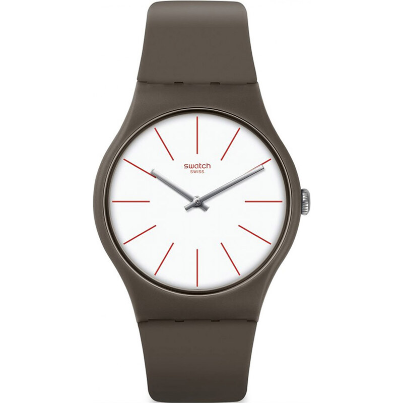 SWATCH Greensounds SUOC107 Brown Silicone Strap