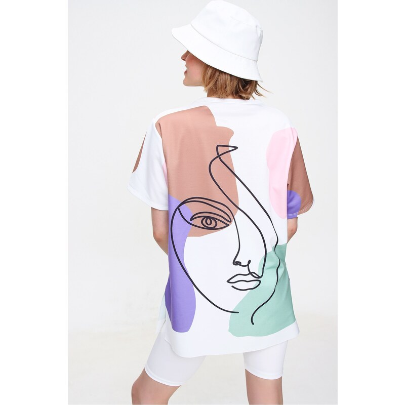 Γυναικείο t-shirt Trend Alaçatı Stili Abstract