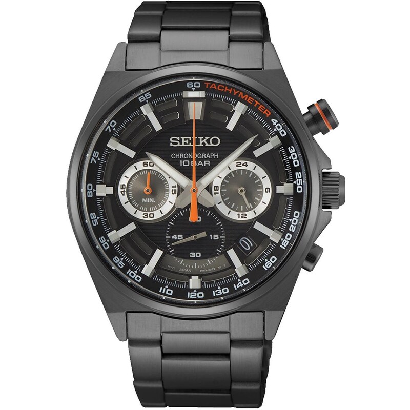 Ρολόι Seiko Conceptual Series Neo Sport χρονογράφος με μαύρο μπρασελέ SSB399P1