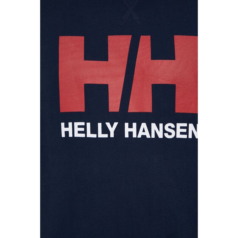 Βαμβακερή μπλούζα Helly Hansen χρώμα ναυτικό μπλε 34000