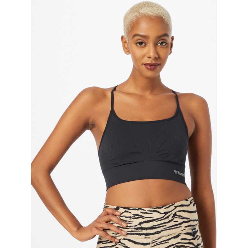 Hummel Αθλητικό τοπ 'Tiffy' γκρι / μαύρο