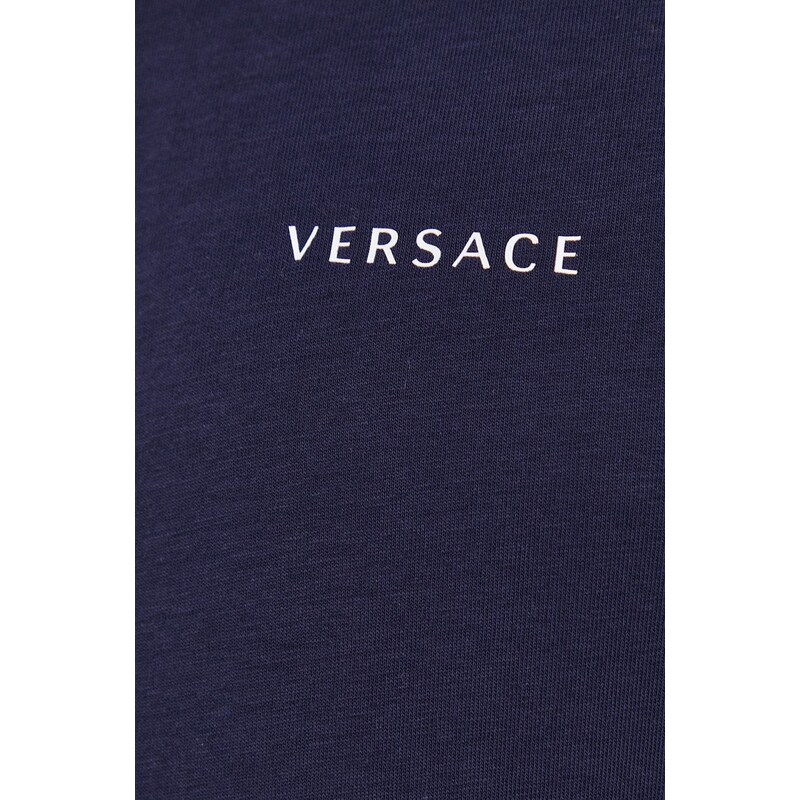 Μπλουζάκι Versace (2-pack) ανδρικό, χρώμα: ναυτικό μπλε