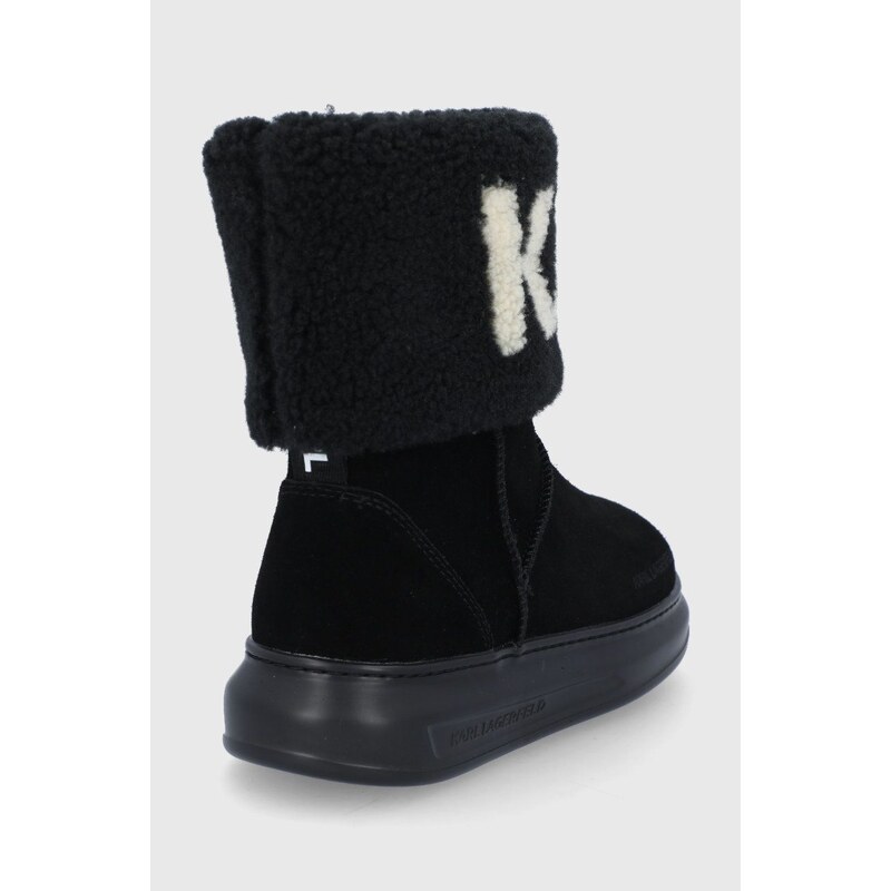 Μπότες χιονιού σουέτ Karl Lagerfeld KAPRI KOSI χρώμα: μαύρο F30