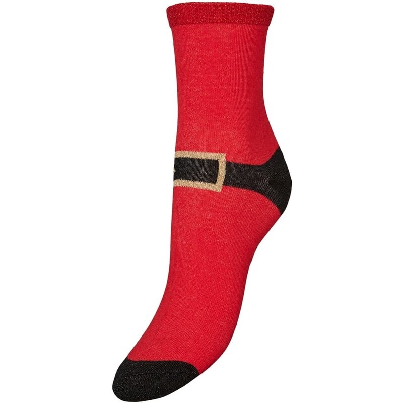 Vero Moda Κάλτσες Λεπτές Με Χριστουγεννιάτικο Μοτίβο Κόκκινες - Barbon