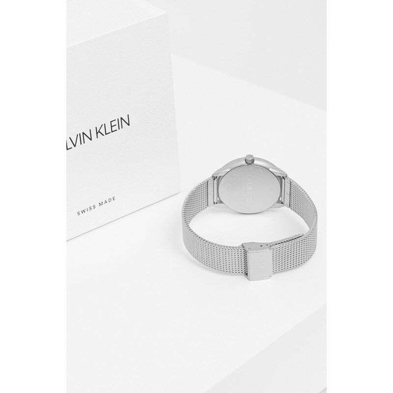 Ρολόι Calvin Klein γυναικείo, χρώμα: γκρι