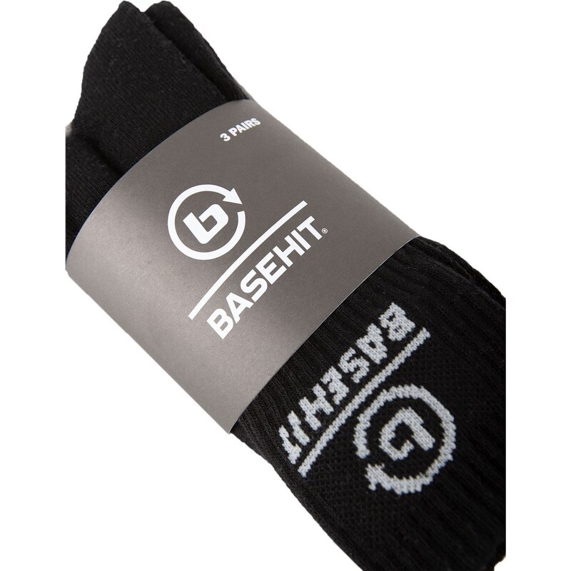 Basehit- 202.BU08.04 - (3 PACK) - Black - Κάλτσες