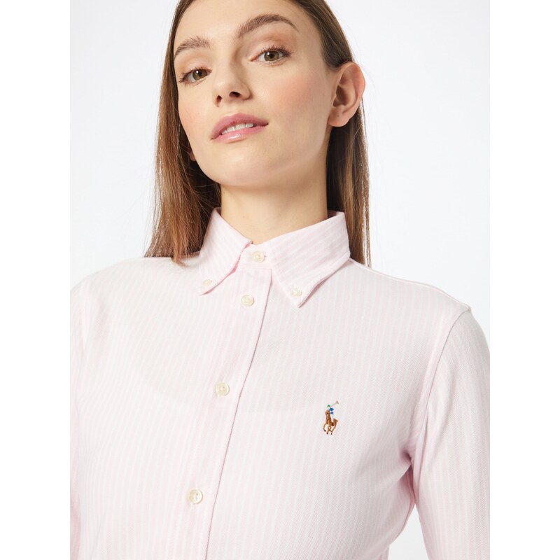 Polo Ralph Lauren Μπλούζα 'Heidi' ρόδινο / λευκό