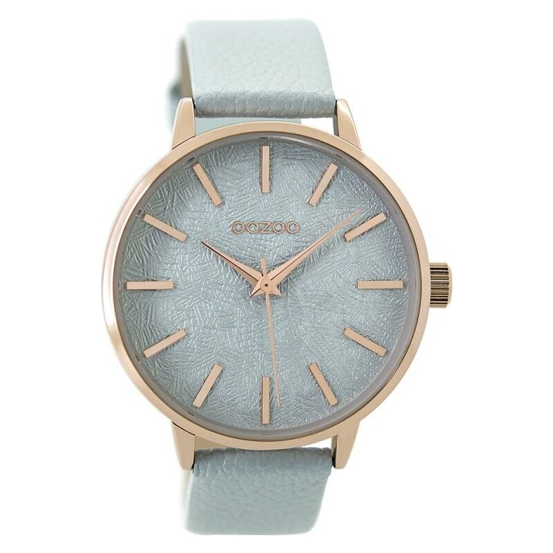 OOZOO Timepieces Light Blue Leather Strap C9497