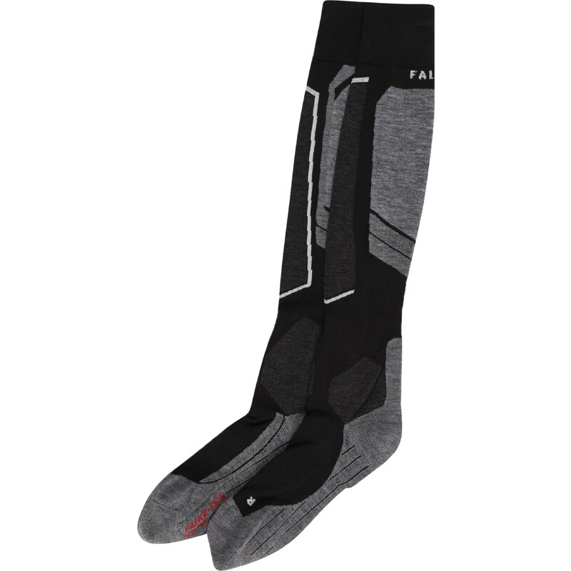 FALKE Αθλητικές κάλτσες 'SK 4' ανοικτό γκρι / σκούρο γκρι / μαύρο