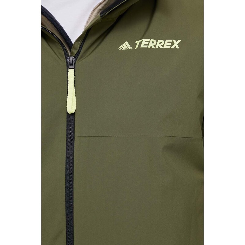 Σακάκι εξωτερικού χώρου adidas TERREX χρώμα: πράσινο