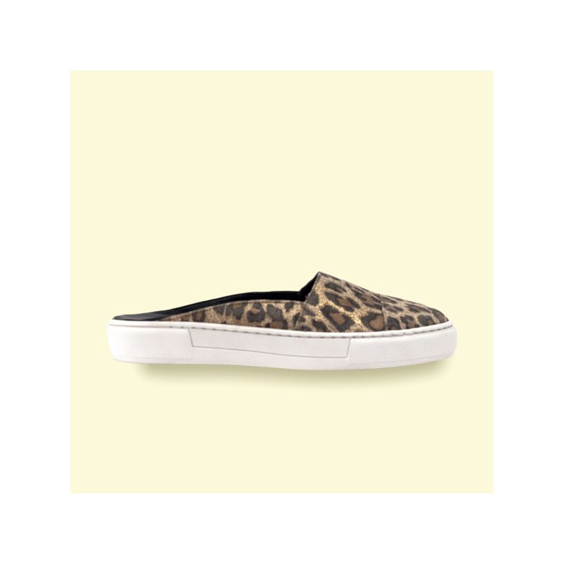 C&C Fashionstreet Δερμάτινο γυνακείο loafer " Slip “ tiger