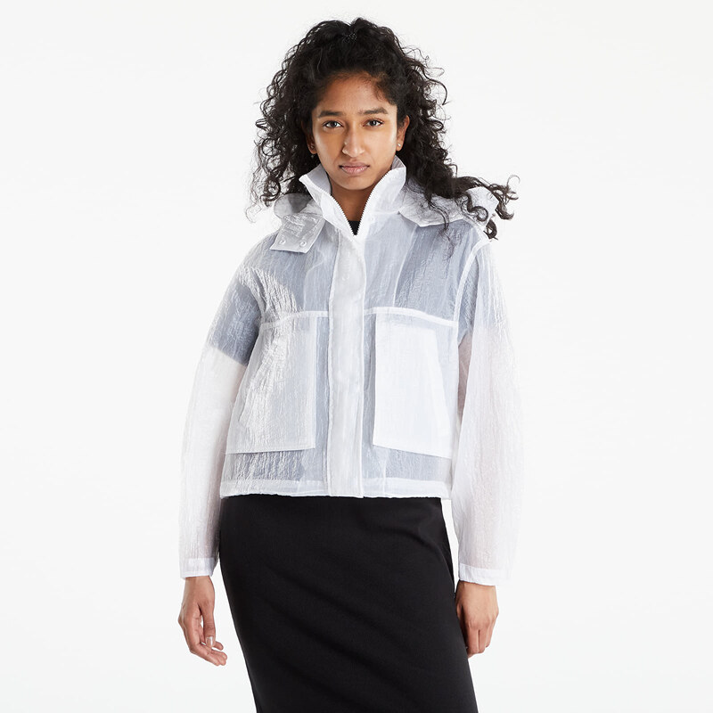 Γυναικεία μπουφάν Calvin Klein Jeans Wet Look Oversized Jacket Bright White