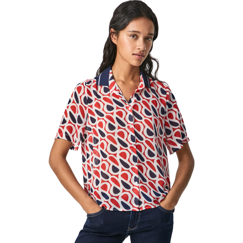 PEPE JEANS 'LENA' PRINTED ΠΟΥΚΑΜΙΣΟ ΓΥΝΑΙΚEIO PL304229-0AA