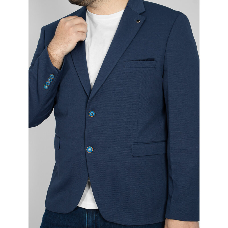 mrXXL Ανδρικό Σακάκι Plus Size - Αν. Μπλε
