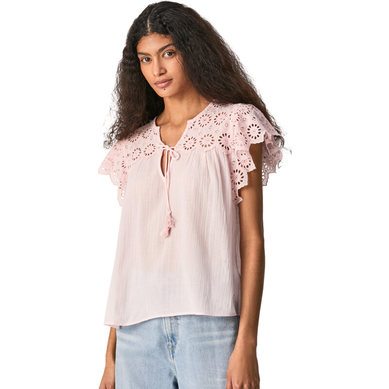 PEPE JEANS 'STELLA' ΠΟΥΚΑΜΙΣΟ ΓΥΝΑΙΚEIO ME OPENWORK PL304254-315