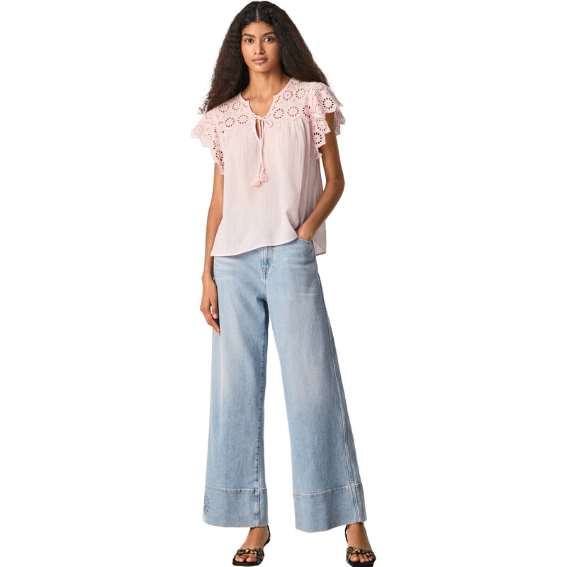 PEPE JEANS 'STELLA' ΠΟΥΚΑΜΙΣΟ ΓΥΝΑΙΚEIO ME OPENWORK PL304254-315