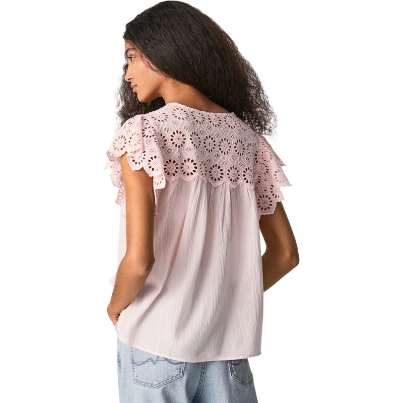 PEPE JEANS 'STELLA' ΠΟΥΚΑΜΙΣΟ ΓΥΝΑΙΚEIO ME OPENWORK PL304254-315