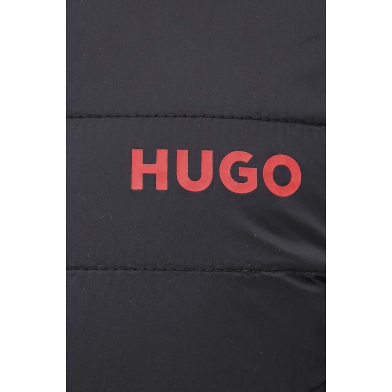 Μπουφάν HUGO χρώμα: μαύρο