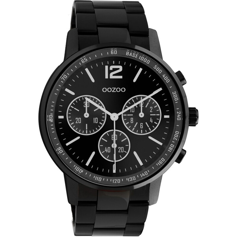OOZOO Timepieces - C10853, Black case with Stainless Steel Bracelet