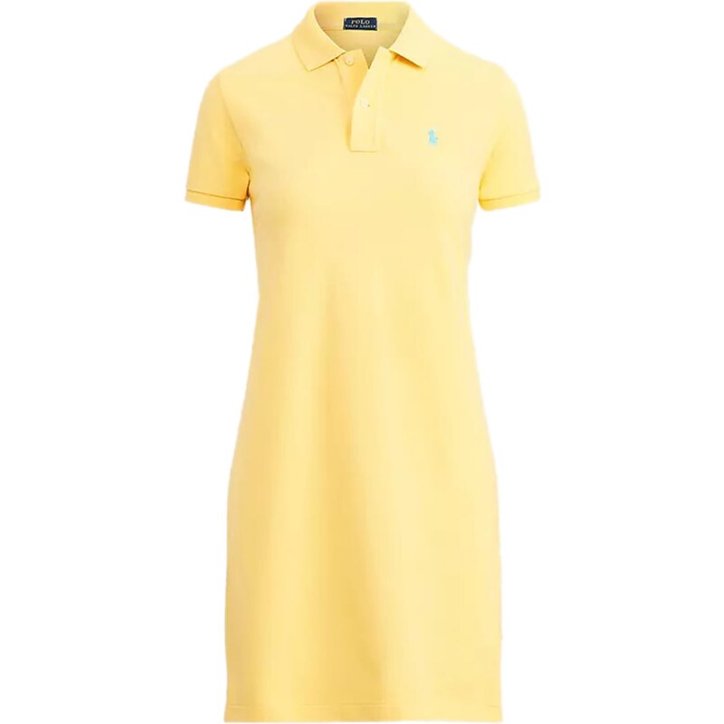 POLO RALPH LAUREN Φορεμα Polo Lcy Drs-Short Sleeve-Casual Dress 211799490010 700 empire yellow/c6103