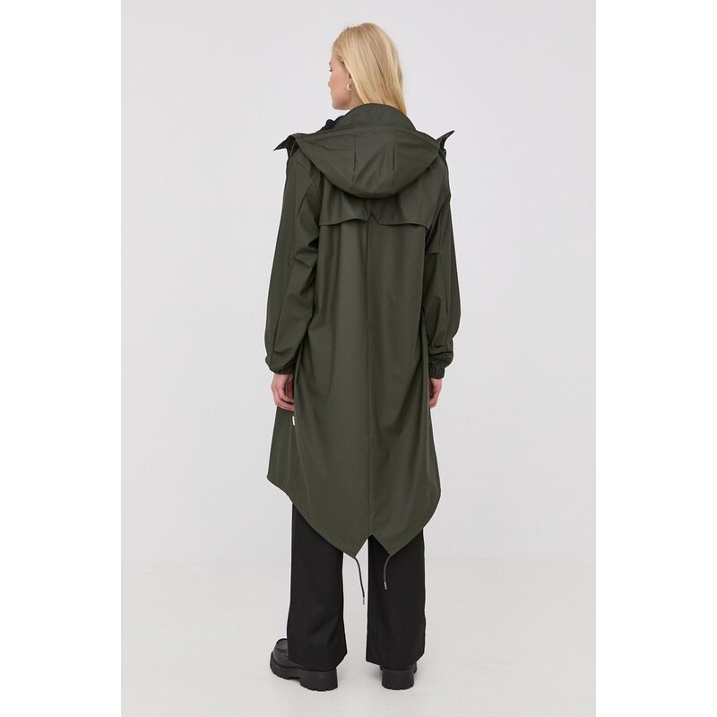 Αδιάβροχο μπουφάν Rains 18140 Fishtail Parka χρώμα: πράσινο F30