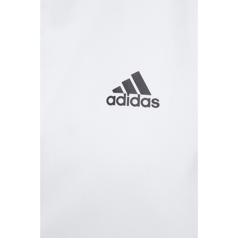 Μπουφάν για τρέξιμο adidas Performance Own The Run χρώμα: άσπρο