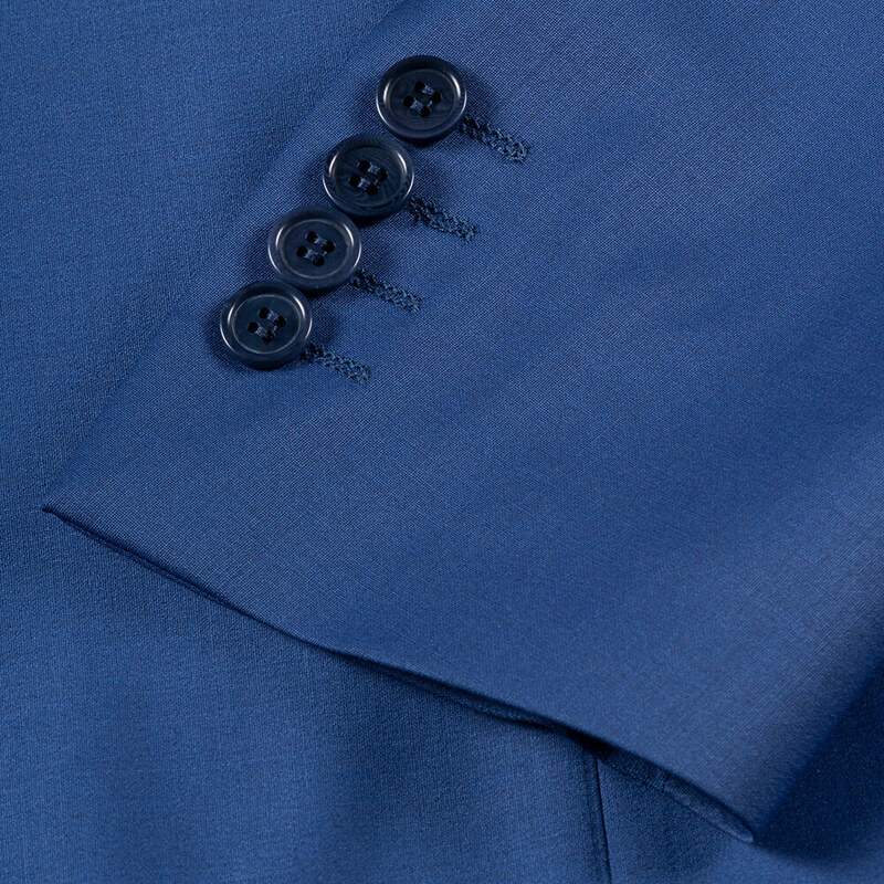 Prince Oliver Κοστούμι Μπλε Ραφ Finest Wool (Modern Fit)