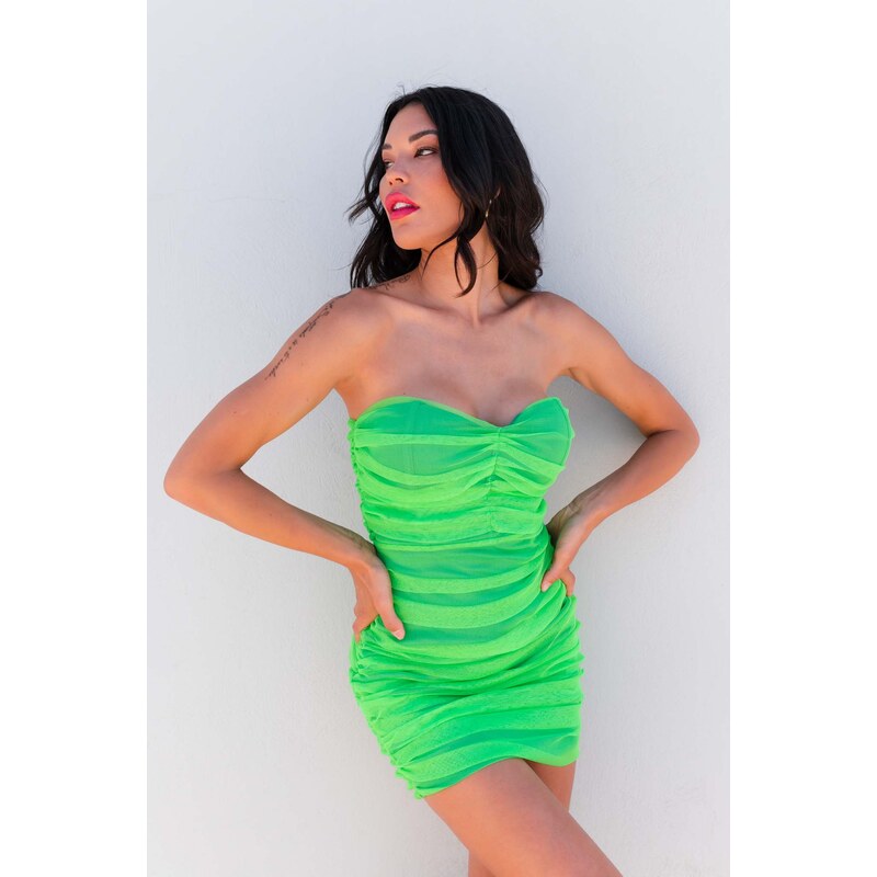 Joy Fashion House Danita φόρεμα πράσινο φλούο