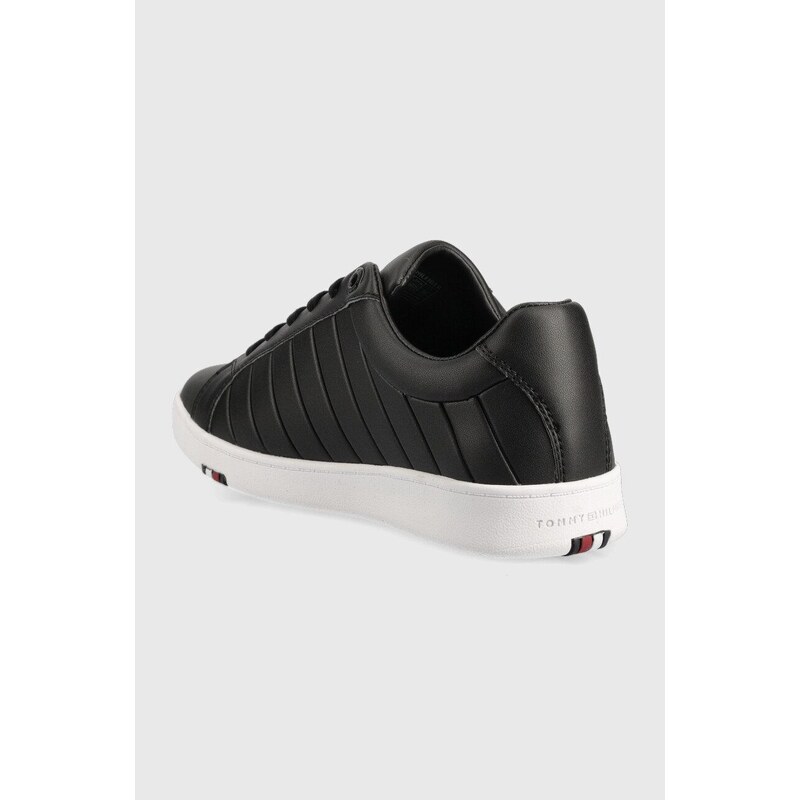 Αθλητικά Tommy Hilfiger Th Bio Court Sneaker Classic χρώμα: μαύρο