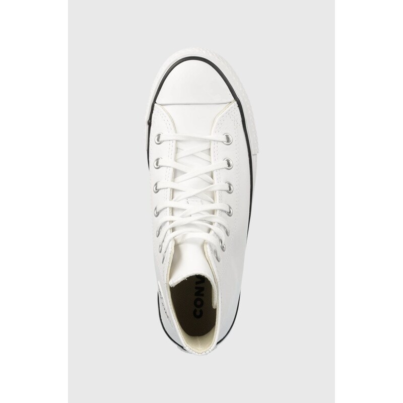 Παιδικά δερμάτινα πάνινα παπούτσια Converse Chuck Taylor All Star Eva Lift χρώμα: άσπρο