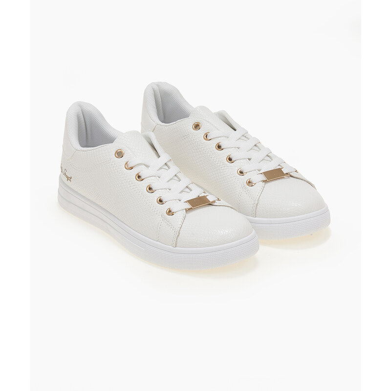 issue Basic sneakers με χρυσές λεπτομέρειες - Λευκό - 030011