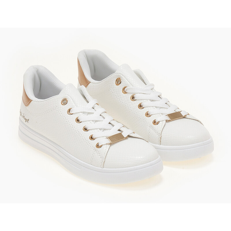 issue Basic sneakers με χρυσές λεπτομέρειες - Rose Gold - 060011