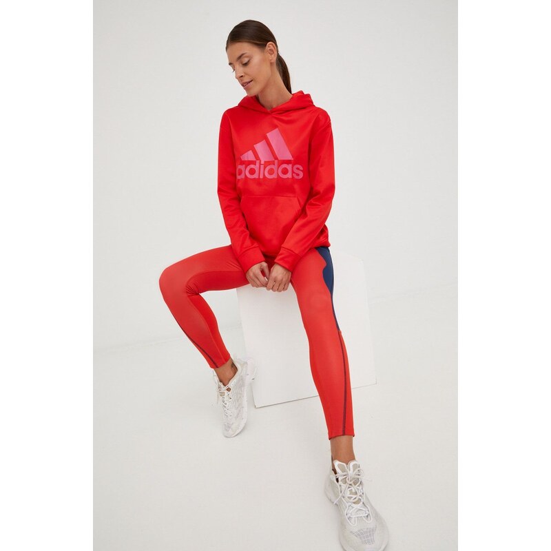 Κολάν για τρέξιμο adidas Performance Marimekko , χρώμα: κόκκινο