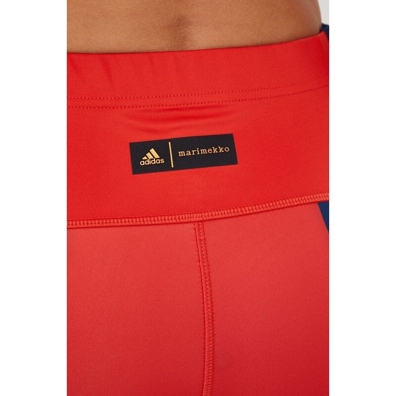 Κολάν για τρέξιμο adidas Performance Marimekko , χρώμα: κόκκινο