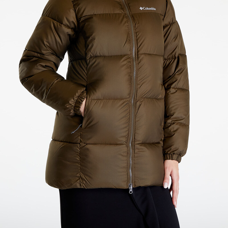 Γυναικεία puffer jacket Columbia Puffect Mid Hooded Jacket Olive Green