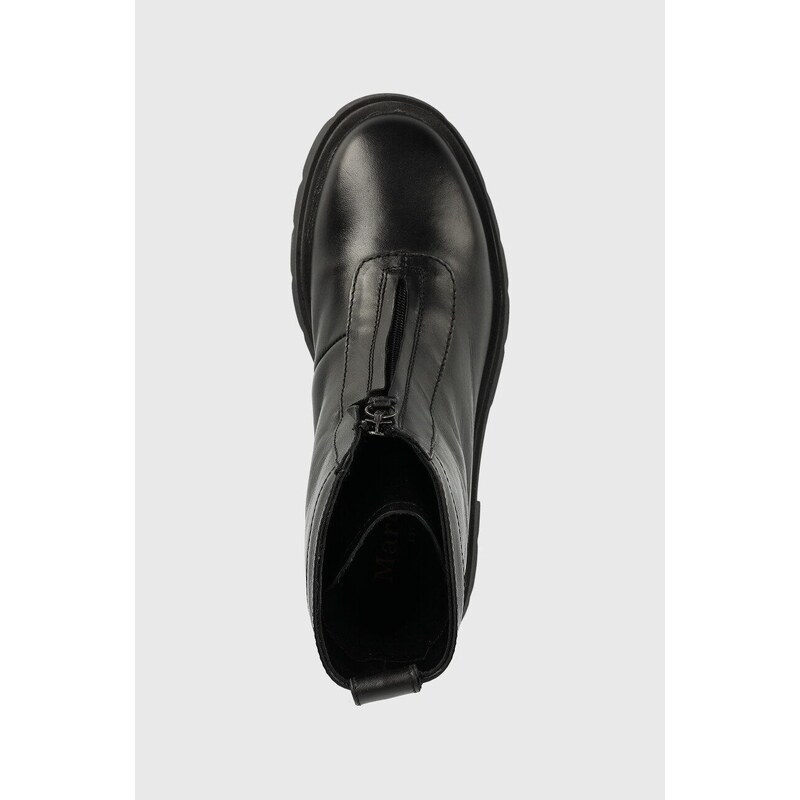 Δερμάτινες μπότες Marc O'Polo γυναικεία, χρώμα: μαύρο,