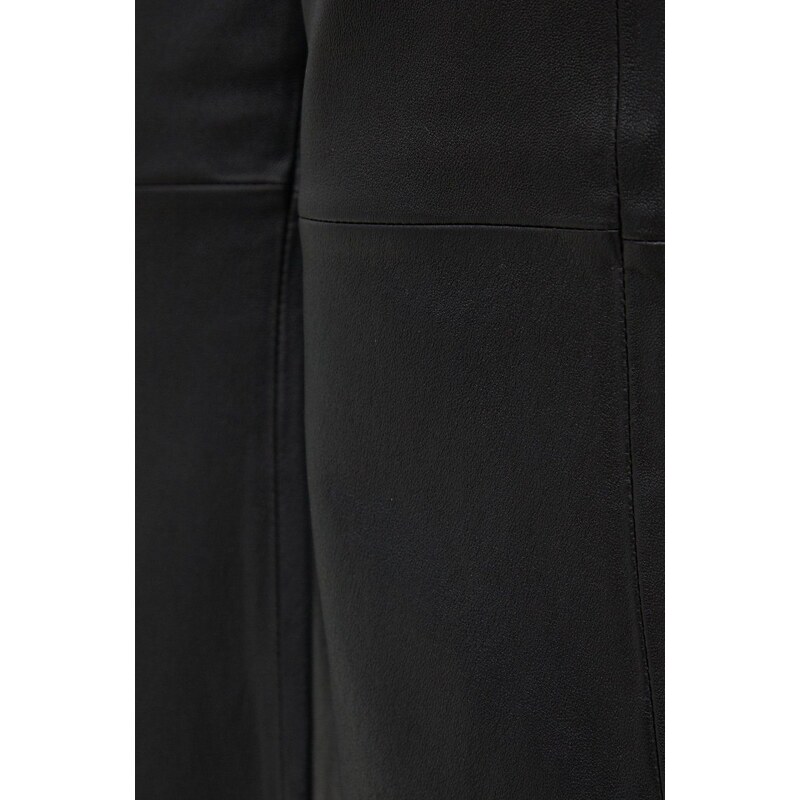 Δερμάτινο παντελόνι By Malene Birger χρώμα: μαύρο