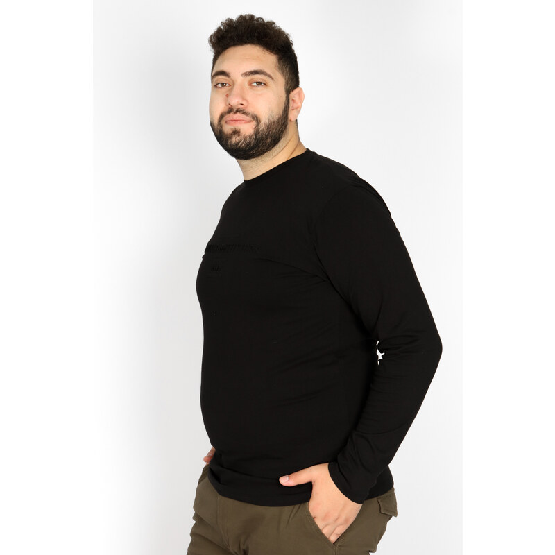 Double Μπλούζα φούτερ με κουκούλα και στάμπα 3D λογότυπο Hoodie - Μαύρο