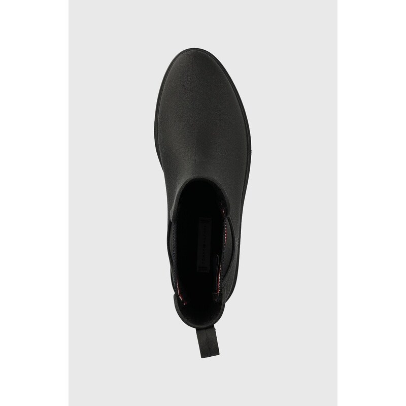 Ουέλλινγκτον Tommy Hilfiger Rain Boot Ankle Elastic χρώμα: μαύρο