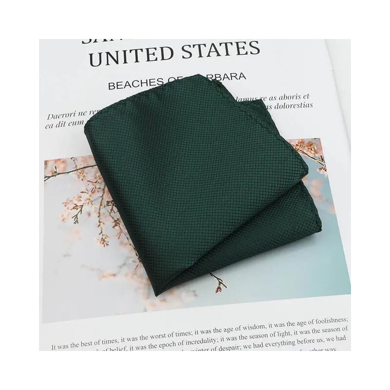 ΟΕΜ Τετράγωνο μαντήλι τσέπης σκούρο πράσινο