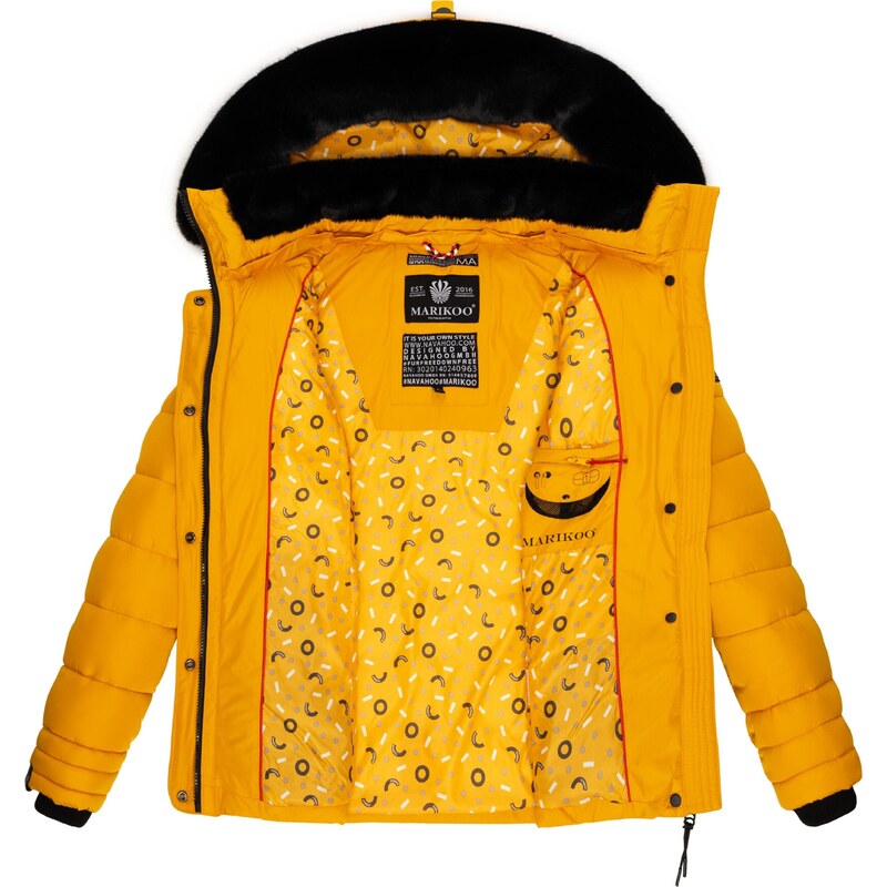 MARIKOO Χειμερινό μπουφάν 'Qesraa' κίτρινο