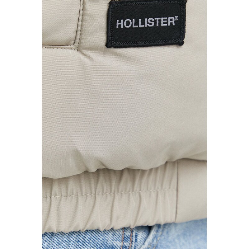 Μπουφάν Hollister Co. χρώμα: γκρι,