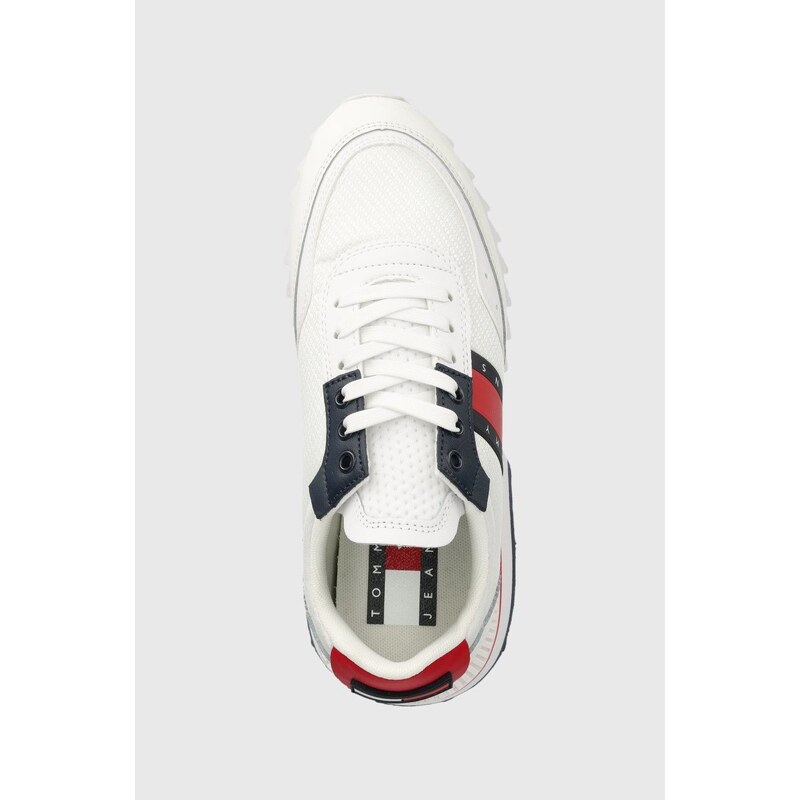 Αθλητικά Tommy Jeans En0en02055 Cleat Low χρώμα: άσπρο