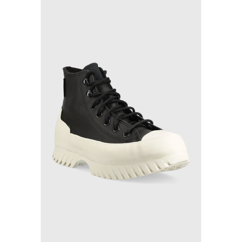 Δερμάτινα ελαφριά παπούτσια Converse Chuck Taylor All Star Lugged Winter χρώμα: μαύρο F30