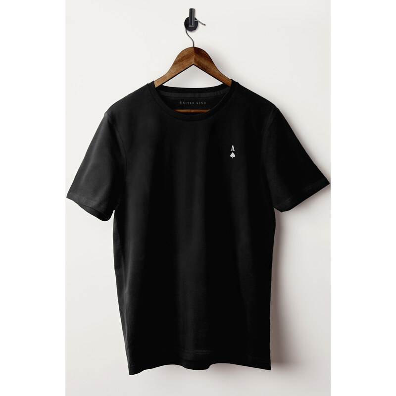 UnitedKind White Ace, T-Shirt σε μαύρο χρώμα