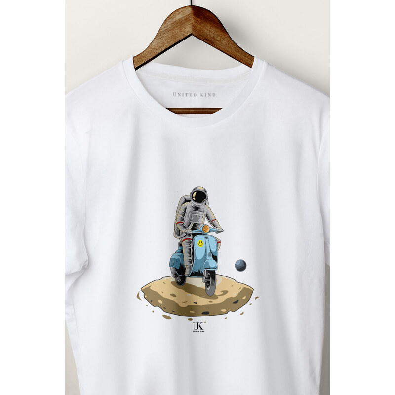 UnitedKind Astronaut Vespa, T-Shirt σε λευκό χρώμα
