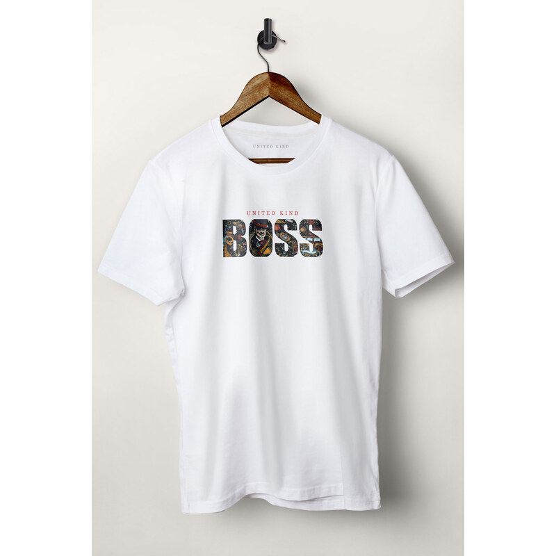 UnitedKind Big Boss, T-Shirt σε λευκό χρώμα