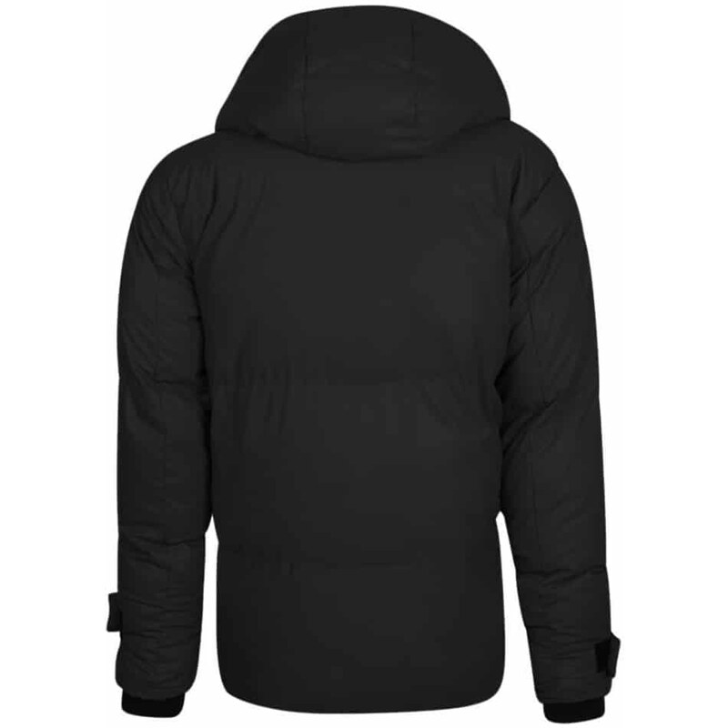 Prince Oliver Water Repellent Hooded Jacket Μαύρο (Modern Fit)